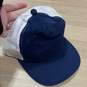 *Navy and White Mesh Trucker Hat